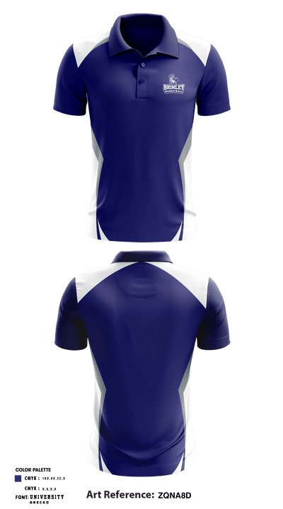 Brimley High School Basketball 92175666 Short Sleeve Performance Polo - 1