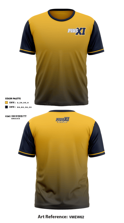 Pius Xi High School Bowling 71112132 Short Sleeve Performance Shirt - 1