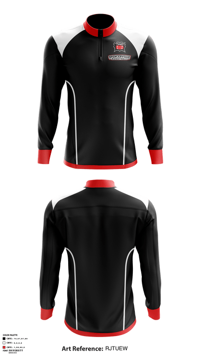 Spencerville High School Basketball 58462228 Quarter Zip Jacket - 2