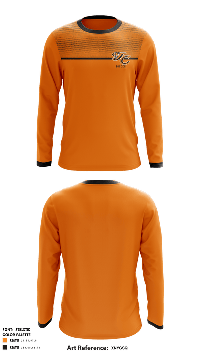 Jackson Center High School Soccer 76074207 Long Sleeve Performance Shirt - 1