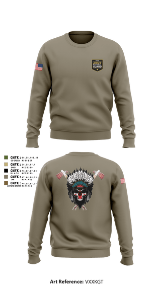 Crew Neck Sweatshirt, , Army, Teamtime, Team time, sublimation, custom sports apparel, team uniforms, spirit wear, spiritwear, sports uniforms, custom shirts, team store, custom team store, fundraiser sports, apparel fundraiser