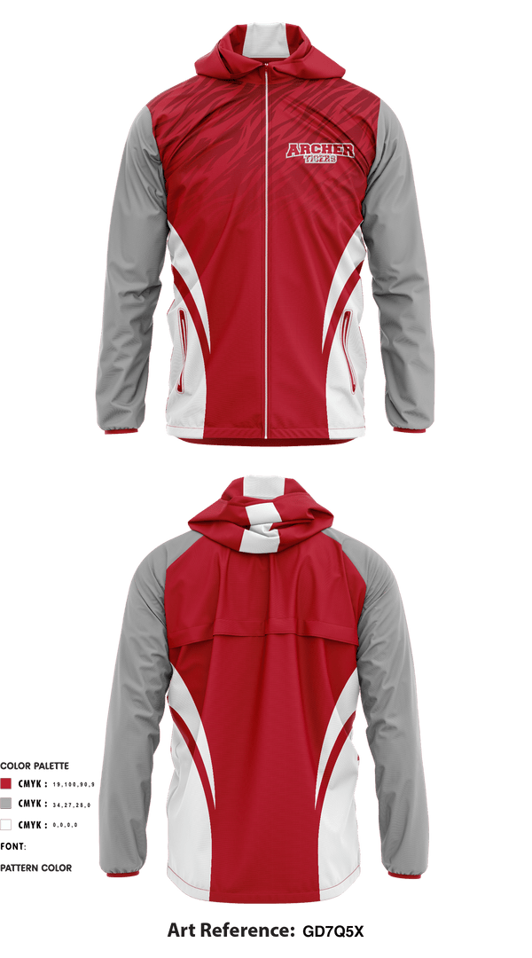 Windbreaker, Archer Athletic Association, School Spirit Store, Teamtime, Team time, sublimation, custom sports apparel, team uniforms, spirit wear, spiritwear, sports uniforms, custom shirts, team store, custom team store, fundraiser sports, apparel fundraiser
