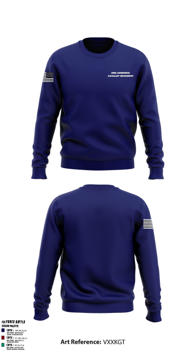 2nd Armored Cavalry Regiment 94147426 Crew Neck Sweatshirt - 1