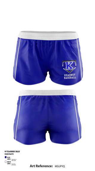 Women's Shorts, Kearney Baseball, Baseball, Teamtime, Team time, sublimation, custom sports apparel, team uniforms, spirit wear, spiritwear, sports uniforms, custom shirts, team store, custom team store, fundraiser sports, apparel fundraiser