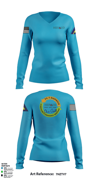 Women's Long Sleeve Vneck Shirt, , Fire Department, Teamtime, Team time, sublimation, custom sports apparel, team uniforms, spirit wear, spiritwear, sports uniforms, custom shirts, team store, custom team store, fundraiser sports, apparel fundraiser