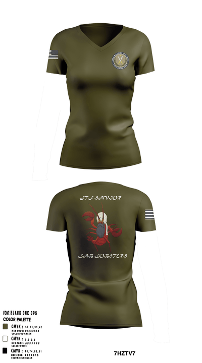 JTF MED 32 22428935 Women's Short Sleeve V-neck Shirt - 50