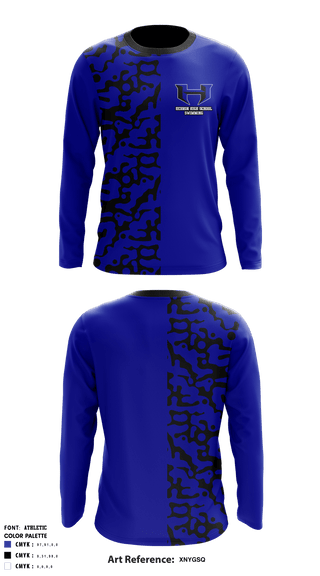 Long Sleeve Performance Shirt, Hebron High School Swimming, School Spirit Store, Teamtime, Team time, sublimation, custom sports apparel, team uniforms, spirit wear, spiritwear, sports uniforms, custom shirts, team store, custom team store, fundraiser sports, apparel fundraiser