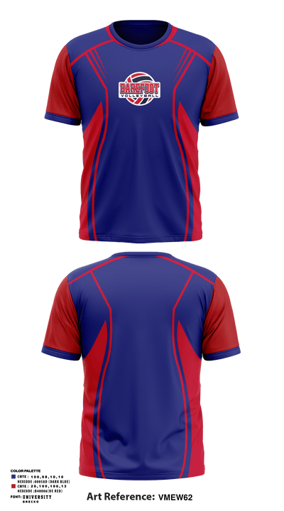Barefoot Volleyball Club 10143317 Short Sleeve Performance Shirt - 1