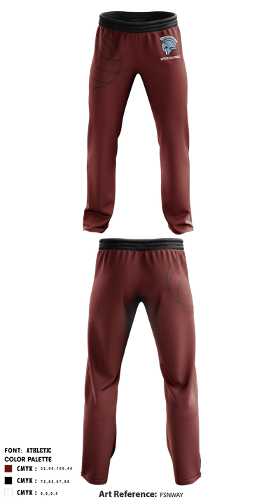 Antioch Middle School Volleyball 9817929 Sweatpants - 3