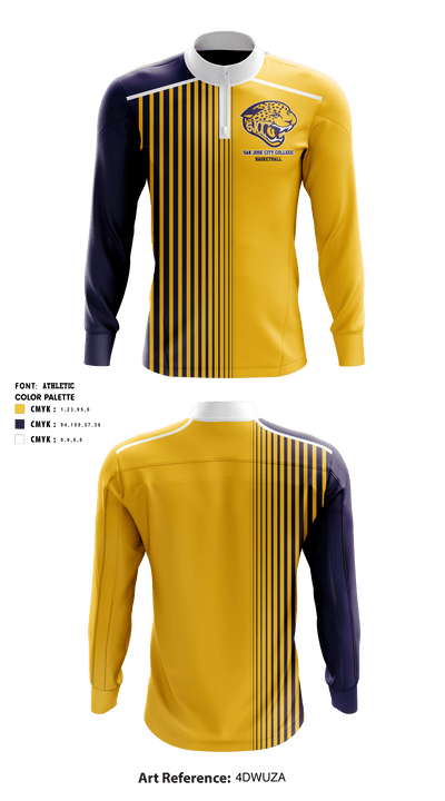 San Jose City College Basketball 2025873 Quarter Zip Jacket - 1