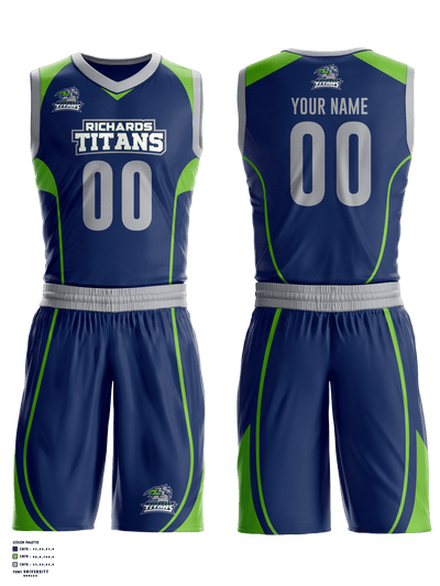 Richards Titans Basketball 85863643 Basketball Uniform - 1