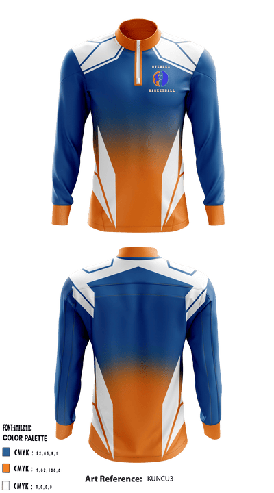 Overlea High School Basketball 90771564 Quarter Zip Jacket - 2