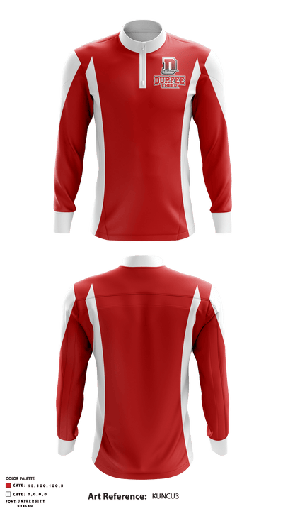 Durfee High School Cheer 55931671 Quarter Zip Jacket - 1