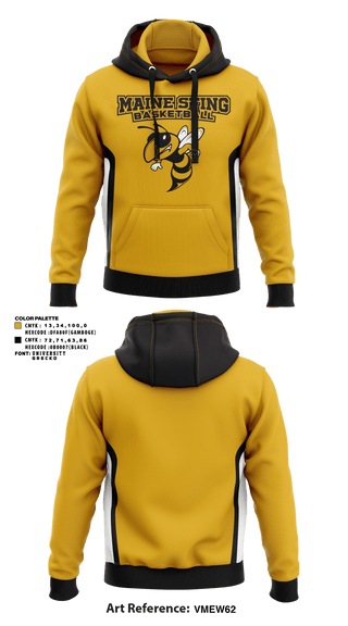 Hoodie, Maine Sting Basketball, Men's Basketball, Teamtime, Team time, sublimation, custom sports apparel, team uniforms, spirit wear, spiritwear, sports uniforms, custom shirts, team store, custom team store, fundraiser sports, apparel fundraiser