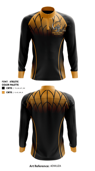 Quarter Zip Jacket, Turner High School Volleyball, Men's Volleyball, Teamtime, Team time, sublimation, custom sports apparel, team uniforms, spirit wear, spiritwear, sports uniforms, custom shirts, team store, custom team store, fundraiser sports, apparel fundraiser