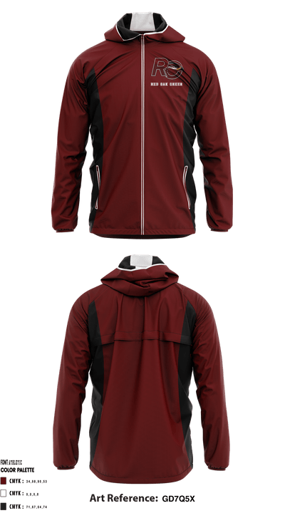 Red Oak High School Cheer 75416975 Windbreaker - 1