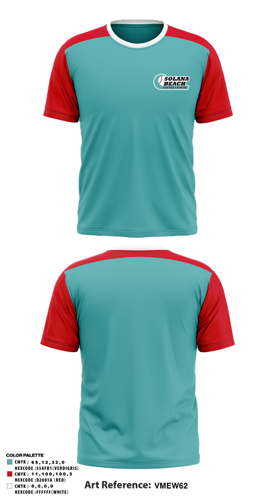 Solana Beach Little League 47564612 Short Sleeve Performance Shirt - 1