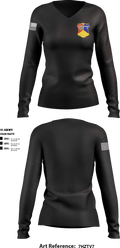 3rd Battalion 66th Armor Regiment 72994019 Women's Long Sleeve V-neck Shirt - 1