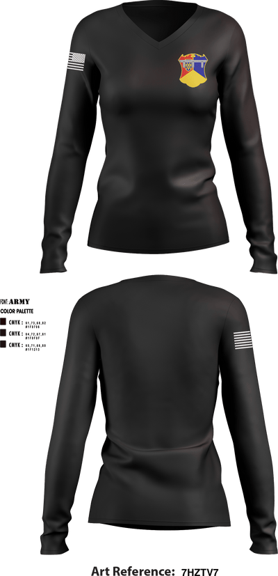 3rd Battalion 66th Armor Regiment 72994019 Women's Long Sleeve V-neck Shirt - 1