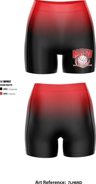 NCWVBC Volleyball 91893298 Women's Compression Shorts - 1