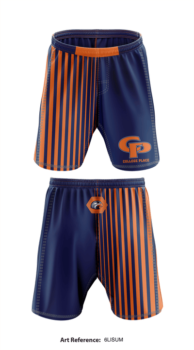College Place High School Wrestling 60433423 Fight Shorts - 1
