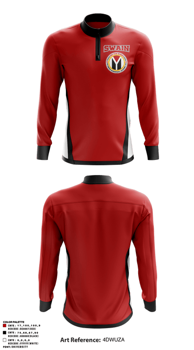 Swain Basketball Academy 77002420 Quarter Zip Jacket - 1