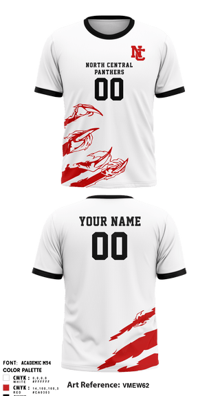 Short Sleeve Performance Shirt, North Central Panthers Volleyball, Women's Volleyball, Teamtime, Team time, sublimation, custom sports apparel, team uniforms, spirit wear, spiritwear, sports uniforms, custom shirts, team store, custom team store, fundraiser sports, apparel fundraiser