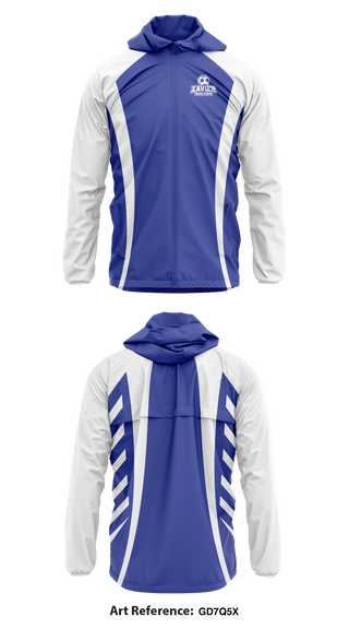 Windbreaker, Xavier High School Soccer, Men's Soccer, Teamtime, Team time, sublimation, custom sports apparel, team uniforms, spirit wear, spiritwear, sports uniforms, custom shirts, team store, custom team store, fundraiser sports, apparel fundraiser