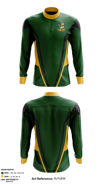 Carlisle High School Wrestling 92505474 Quarter Zip Jacket - 1