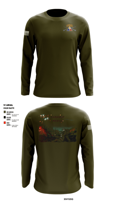 C Co, 2-70th AR, 2 ABCT, 1 ID 35817119 Long Sleeve Performance Shirt - 1
