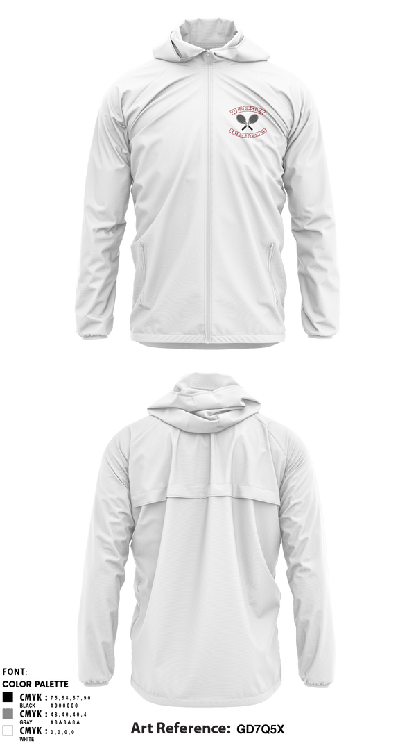 Windbreaker, Girls Wellsesley Tennis, Tennis, Teamtime, Team time, sublimation, custom sports apparel, team uniforms, spirit wear, spiritwear, sports uniforms, custom shirts, team store, custom team store, fundraiser sports, apparel fundraiser