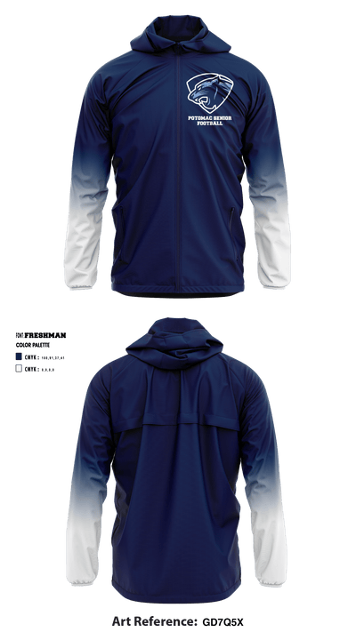 Potomac Senior High School Football 47990691 Windbreaker - 1