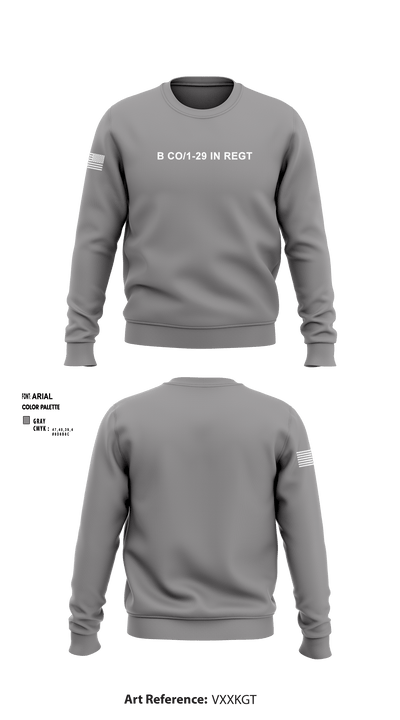 B Co/1-29 IN REGT 97959720 Crew Neck Sweatshirt - 1