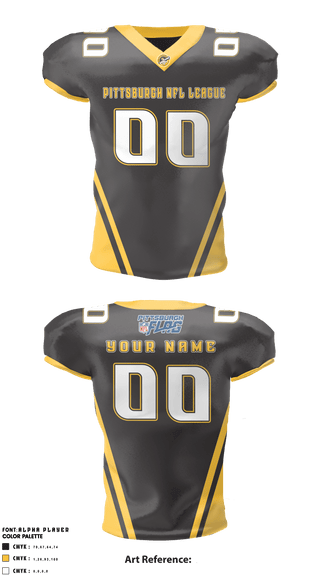 Football Jersey, Pittsburgh Nfl League, Football, Teamtime, Team time, sublimation, custom sports apparel, team uniforms, spirit wear, spiritwear, sports uniforms, custom shirts, team store, custom team store, fundraiser sports, apparel fundraiser
