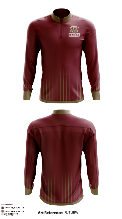 Walsh University 1552136 Quarter Zip Jacket - 1