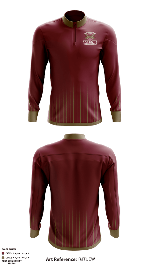 Quarter Zip Jacket, Walsh University, Golf, Teamtime, Team time, sublimation, custom sports apparel, team uniforms, spirit wear, spiritwear, sports uniforms, custom shirts, team store, custom team store, fundraiser sports, apparel fundraiser
