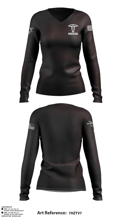 277 medical 81065928 Women's Long Sleeve V-neck Shirt - 2
