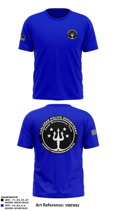 Crime Suppression Team 95365970 Short Sleeve Performance Shirt - 2