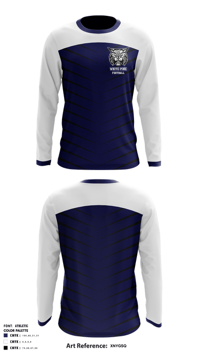 White Pine High School Football 16533066 Long Sleeve Performance Shirt - 1