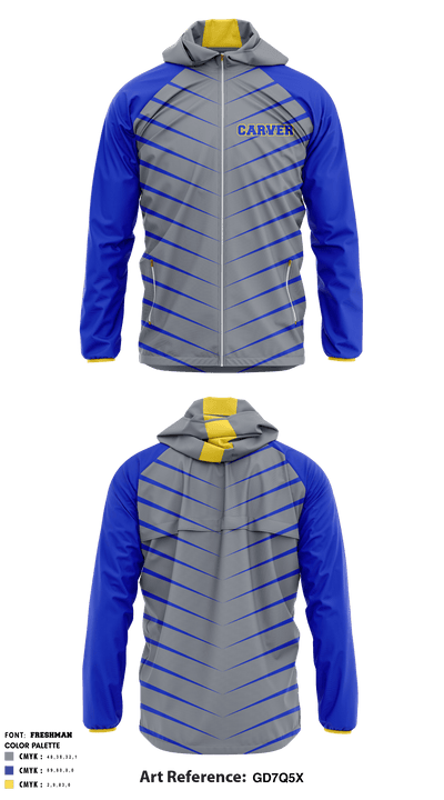 Carver High School football 51652941 Windbreaker - 1