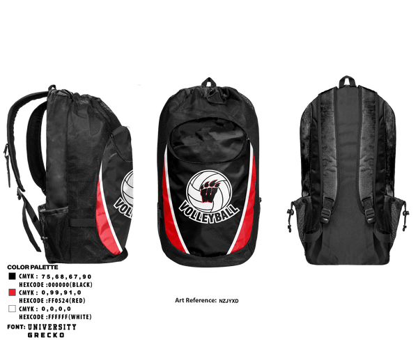 Gear Bag, Weaver Bearcats, Women's Volleyball, Teamtime, Team time, sublimation, custom sports apparel, team uniforms, spirit wear, spiritwear, sports uniforms, custom shirts, team store, custom team store, fundraiser sports, apparel fundraiser