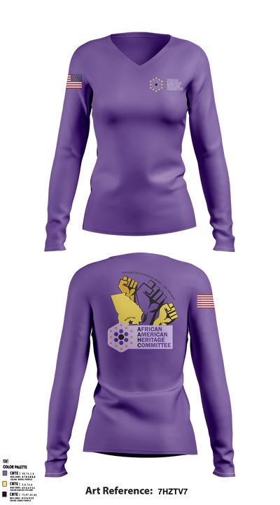 23 FSS 11325681 Women's Long Sleeve V-neck Shirt - 1