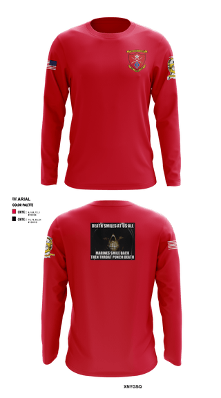Long Sleeve Performance Shirt, , Marines, Teamtime, Team time, sublimation, custom sports apparel, team uniforms, spirit wear, spiritwear, sports uniforms, custom shirts, team store, custom team store, fundraiser sports, apparel fundraiser