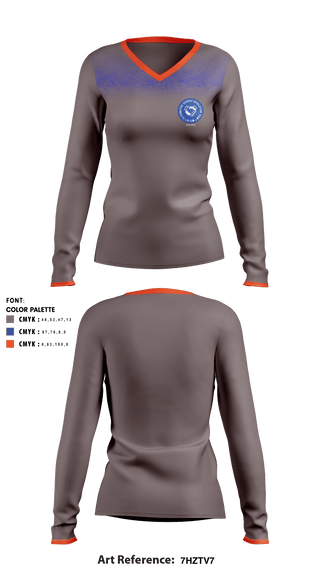 Women's Long Sleeve Vneck Shirt, , , Teamtime, Team time, sublimation, custom sports apparel, team uniforms, spirit wear, spiritwear, sports uniforms, custom shirts, team store, custom team store, fundraiser sports, apparel fundraiser