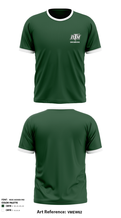 North Hall High School Swimming 67249085 Short Sleeve Performance Shirt - 4