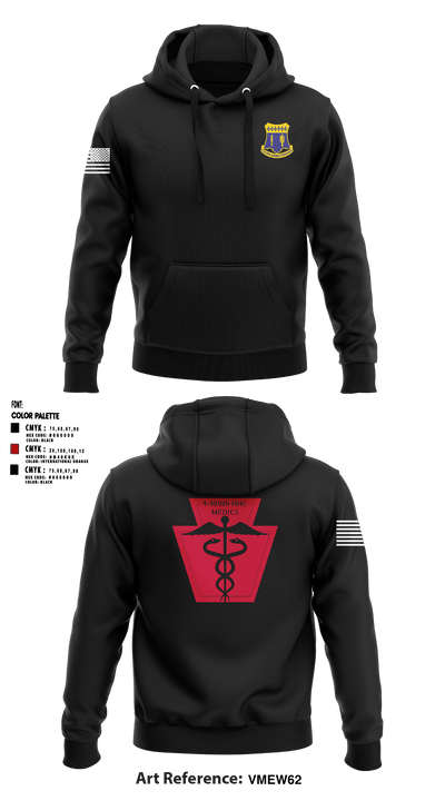 1-109th HHC Medic Platoon 67967720 Hoodie - 2