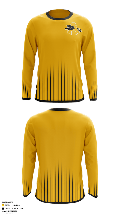 Antioch High School Golf 48869557 Long Sleeve Performance Shirt - 1