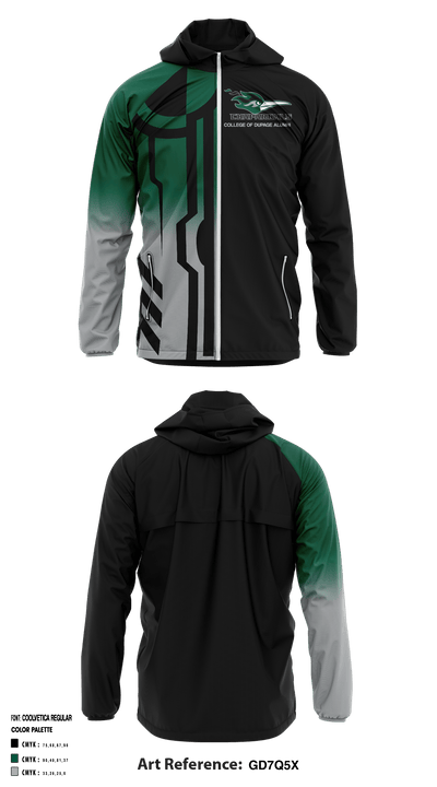 College of DuPage Alumni 35400336 Windbreaker - 1