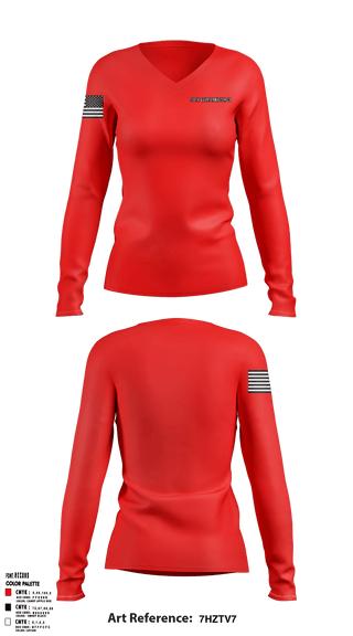 Women's Long Sleeve Vneck Shirt, , Army, Teamtime, Team time, sublimation, custom sports apparel, team uniforms, spirit wear, spiritwear, sports uniforms, custom shirts, team store, custom team store, fundraiser sports, apparel fundraiser