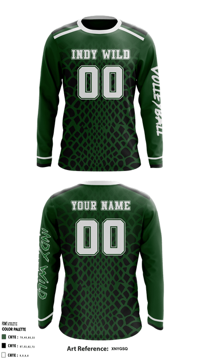 Indy Wild Volleyball 47140100 Long Sleeve Performance Shirt - 3